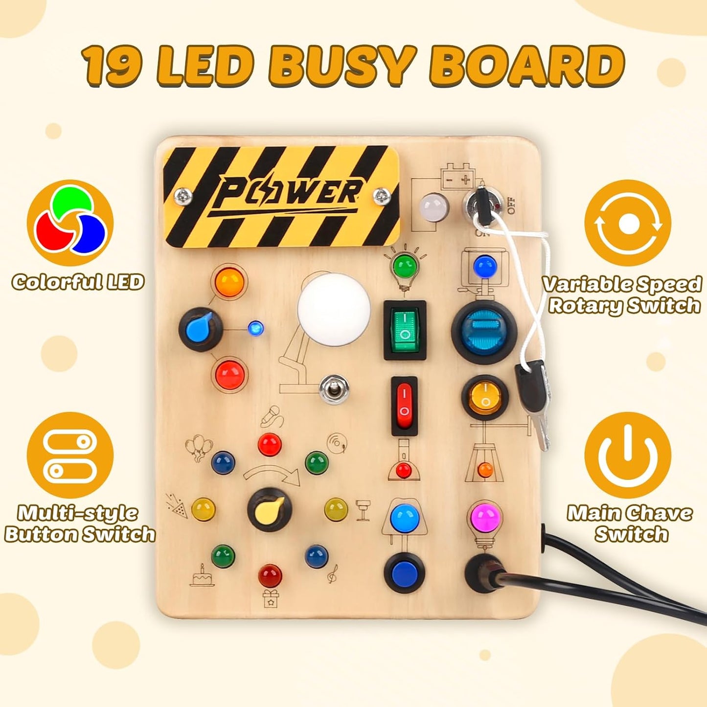 Wooden Busy Board